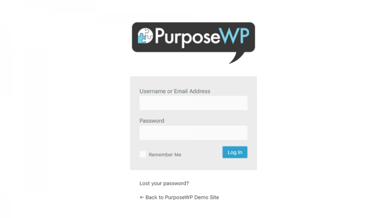 WordPress login page logo